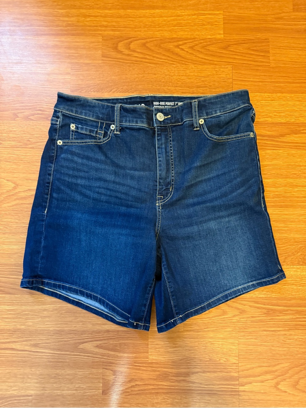 torrid Blue High-Rise 7" Everyday Denim Shorts